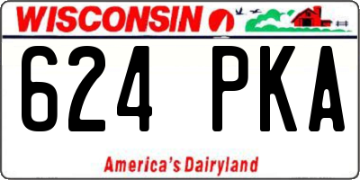 WI license plate 624PKA