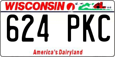 WI license plate 624PKC