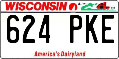 WI license plate 624PKE