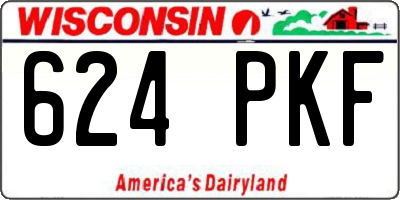 WI license plate 624PKF