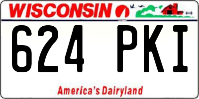 WI license plate 624PKI