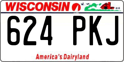 WI license plate 624PKJ