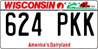 WI license plate 624PKK