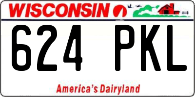 WI license plate 624PKL