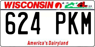 WI license plate 624PKM
