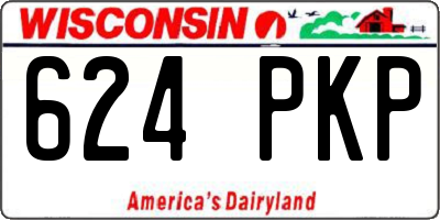 WI license plate 624PKP