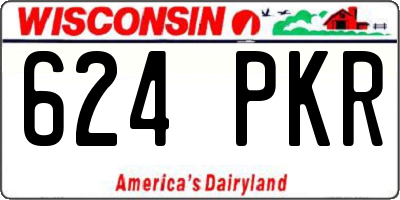 WI license plate 624PKR