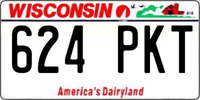 WI license plate 624PKT