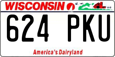 WI license plate 624PKU