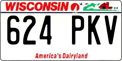 WI license plate 624PKV