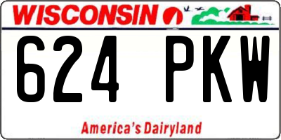 WI license plate 624PKW