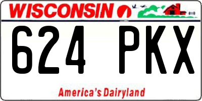 WI license plate 624PKX