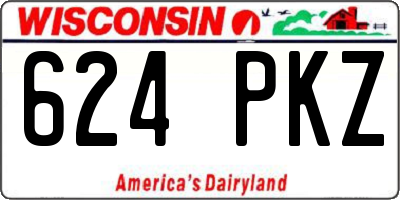 WI license plate 624PKZ