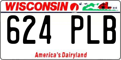 WI license plate 624PLB