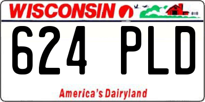 WI license plate 624PLD
