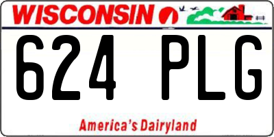 WI license plate 624PLG