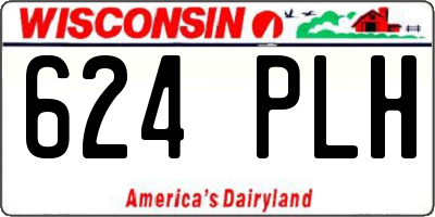 WI license plate 624PLH