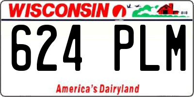 WI license plate 624PLM
