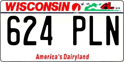 WI license plate 624PLN