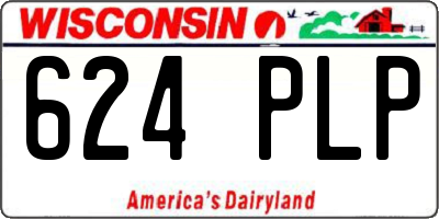 WI license plate 624PLP