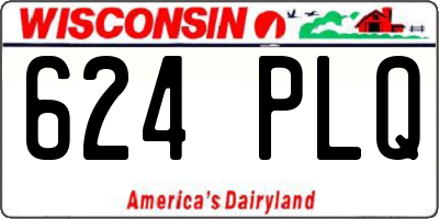 WI license plate 624PLQ