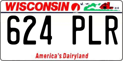 WI license plate 624PLR