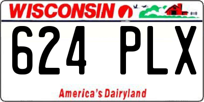 WI license plate 624PLX