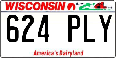 WI license plate 624PLY
