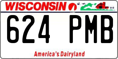 WI license plate 624PMB