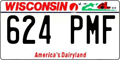 WI license plate 624PMF