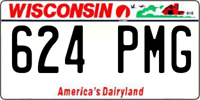 WI license plate 624PMG