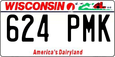 WI license plate 624PMK