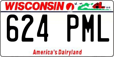 WI license plate 624PML