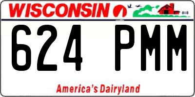 WI license plate 624PMM