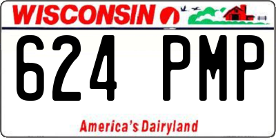 WI license plate 624PMP