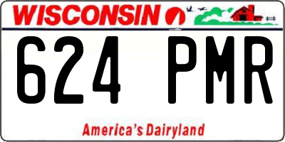 WI license plate 624PMR