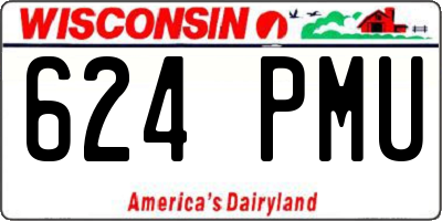 WI license plate 624PMU