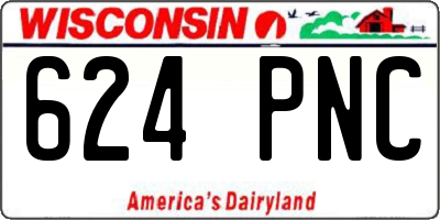 WI license plate 624PNC