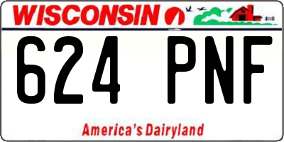 WI license plate 624PNF