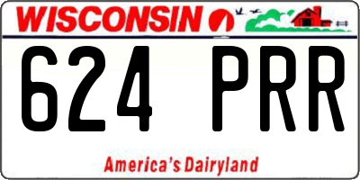WI license plate 624PRR