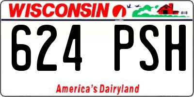 WI license plate 624PSH