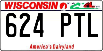 WI license plate 624PTL