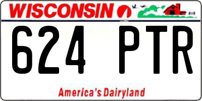 WI license plate 624PTR