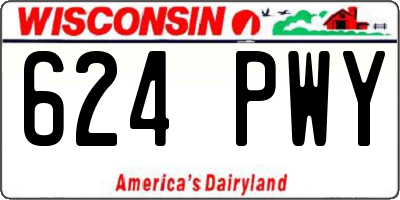 WI license plate 624PWY