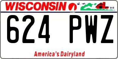 WI license plate 624PWZ