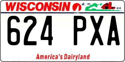 WI license plate 624PXA
