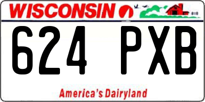 WI license plate 624PXB