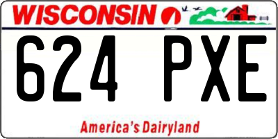 WI license plate 624PXE