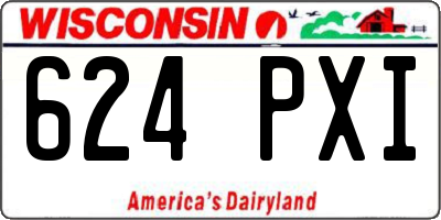WI license plate 624PXI