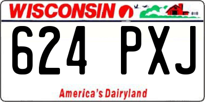 WI license plate 624PXJ